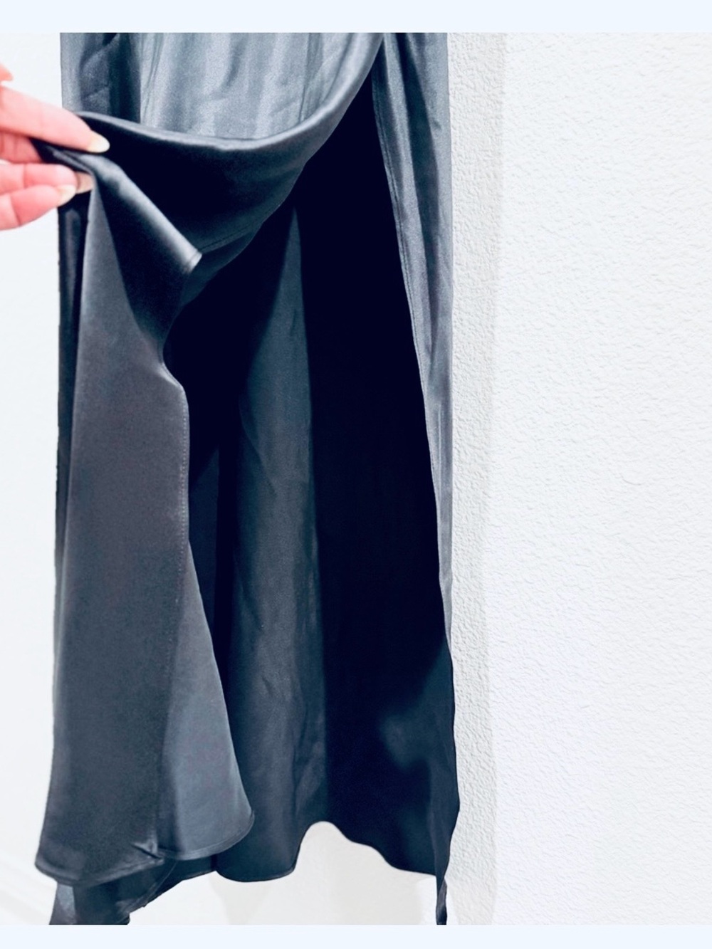 Vintage 90's Victoria's Secret 100% Silk black Maxi slip Chemise sexy slip dress - Picture 5 of 9